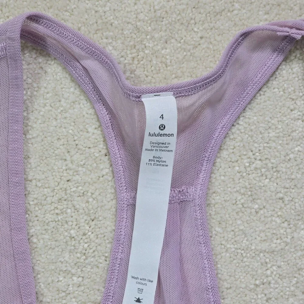 Lululemon Tank Top Women’s Size 4 Light Purple Racerback